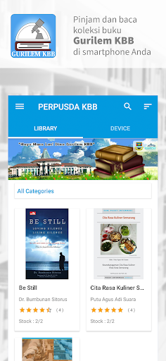 Android application PERPUSDA KBB screenshort