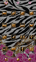 screenshot of Zebra and Roses Wallpaper