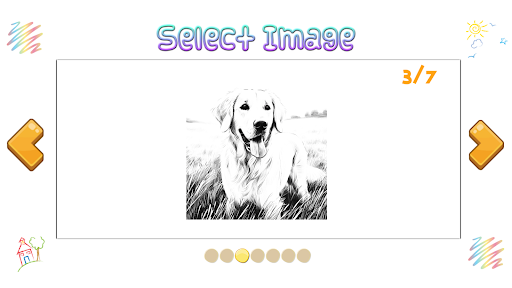 Golden Retriever Coloring Book Screen 3