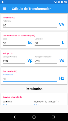 Cálculo de Transformador