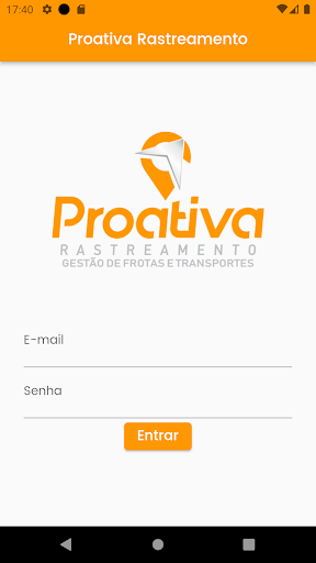 Android application ProativaTracking screenshort