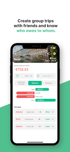Cuanti - Travel expenses Screen 2
