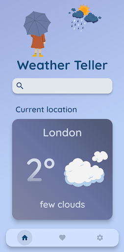 Android application Weather Teller screenshort