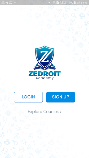 Android application Zedroit Academy screenshort