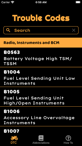 Harley Trouble Codes DTC