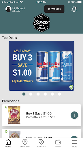 Android application The Corner Market screenshort