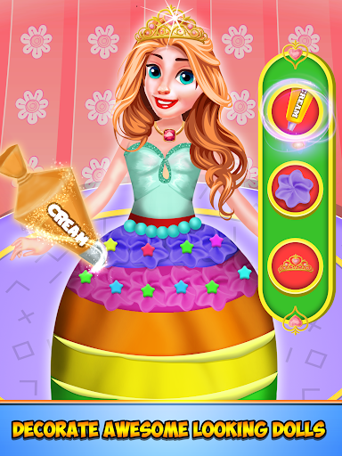 Android application Doll Cake Maker: Baking Games screenshort
