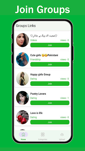 Android application Groups Links Join Social Group screenshort