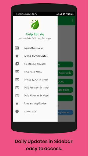 Help For Ag App: MCQs & Notes Screen 3