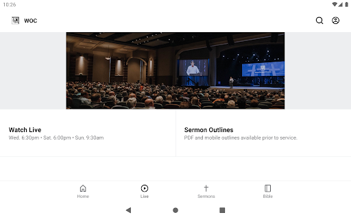 Screenshot of World Outreach Church