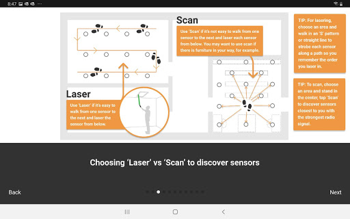 Android application Enlighted - Configure screenshort