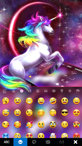 Galaxy Sky Unicorn Keyboard Ba Screen 3