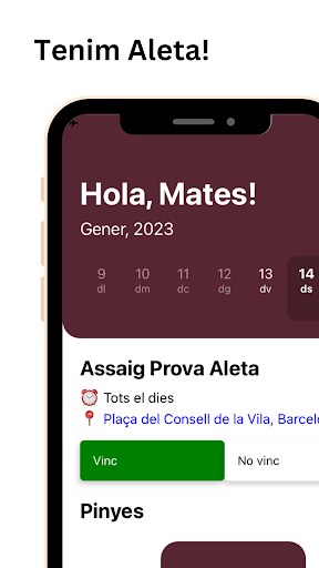 Android application Aleta screenshort