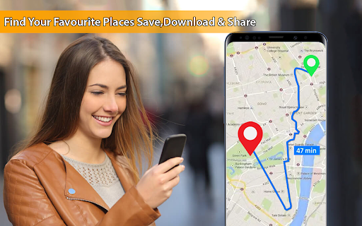 Android application Live Earth Map Route Planner & screenshort