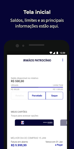 Android application Cartão Irmãos Patrocínio screenshort