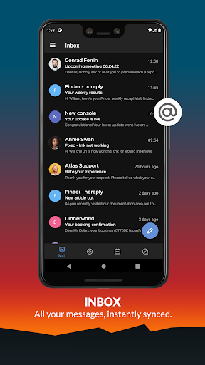 Android application Carbonio Mail screenshort