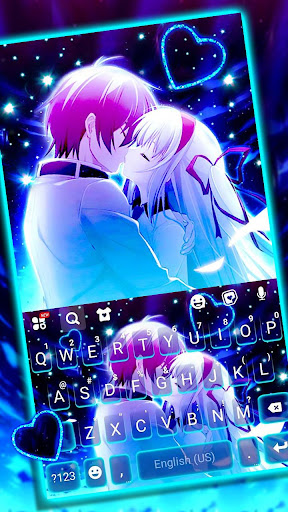 Android application Romantic Neon Kiss Theme screenshort