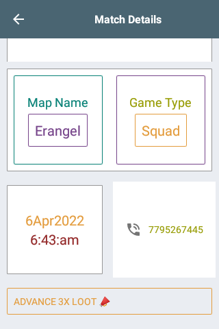 Android application BGMI Customs screenshort