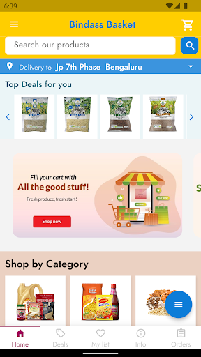 Android application Bindass Basket screenshort