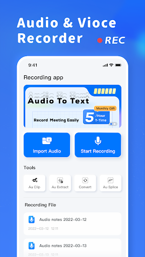 Android application Transcribe: Voice To Text screenshort