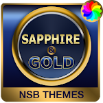 Cover Image of Download Sapphire Gold Theme for Xperia  APK