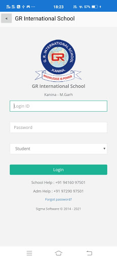 Android application GR International School screenshort