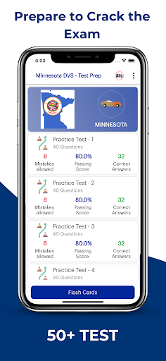Screenshot of Minnesota DVS Permit Practice