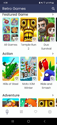 Android application Retro Games screenshort