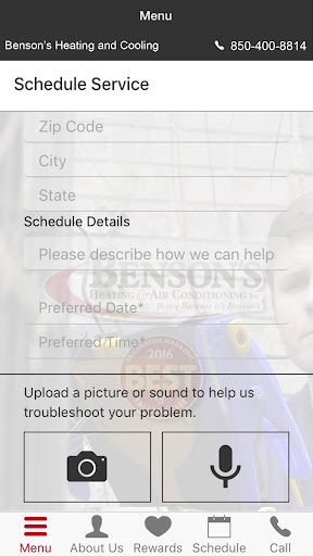 Bensons Heating and Air Screen 2