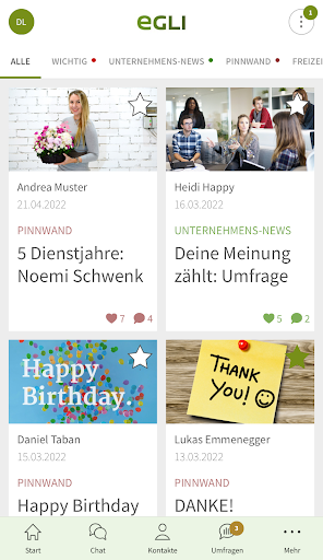 Android application Egli Team screenshort