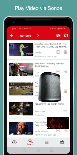 Android application SonosTube - Player for Sonos screenshort