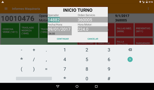 Informes Maquinaria Screen 3