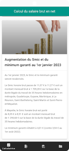 Calcul du salaire Brut en Net Screen 3