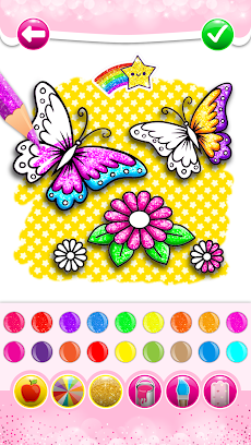 Glitter Butterfly Coloring - Lのおすすめ画像2