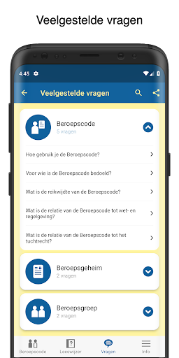 Beroepscode V&V Screen 3