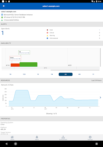 Screenshot of Oracle Management Cloud