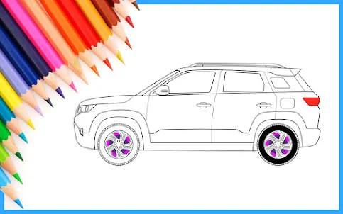 Car colouring game color paint