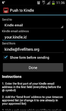 Push to Kindle by FiveFilters.orgのおすすめ画像3