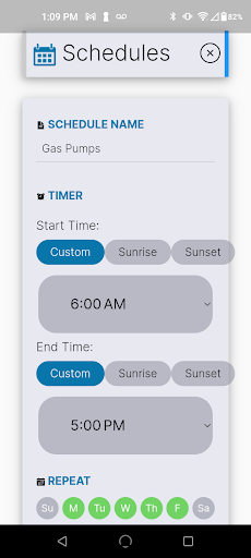 Android application BlueSpring Controls screenshort