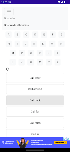 Quick Search Phrasal Verbs Screen 3