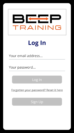 Android application Beep Training screenshort