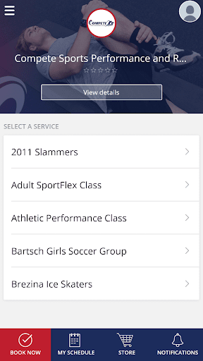 Android application Compete Sports Performance screenshort