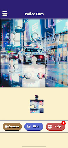 Android application Police Cars Puzzle screenshort