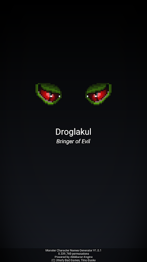 Monster Names Generator