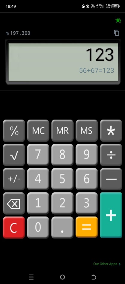 #3. Classic Calculator (Android) Ved: Quick Ways