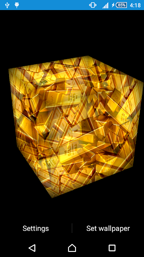 3D Golden Bricks LiveWallpaper Screen 2