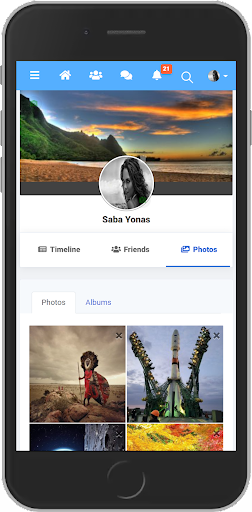 Android application MyPlace : Social Networking screenshort