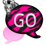 GO SMS - Pink Zebra 3D icon