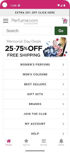 Android application perfume.com screenshort