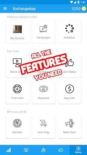 ExchangeApp | sub4sub & views Screen 2